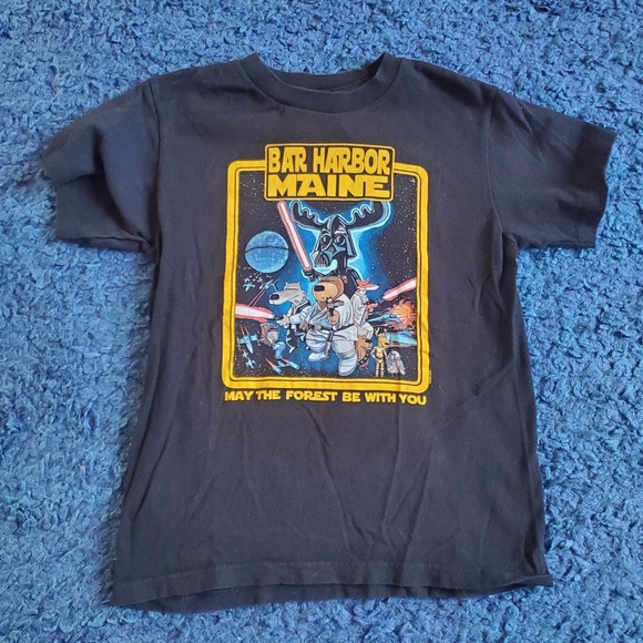 The Duck Company Bar Harbor Maine Kids Star Adventure T-Shirt - Black Youth M - Picture 1 of 6